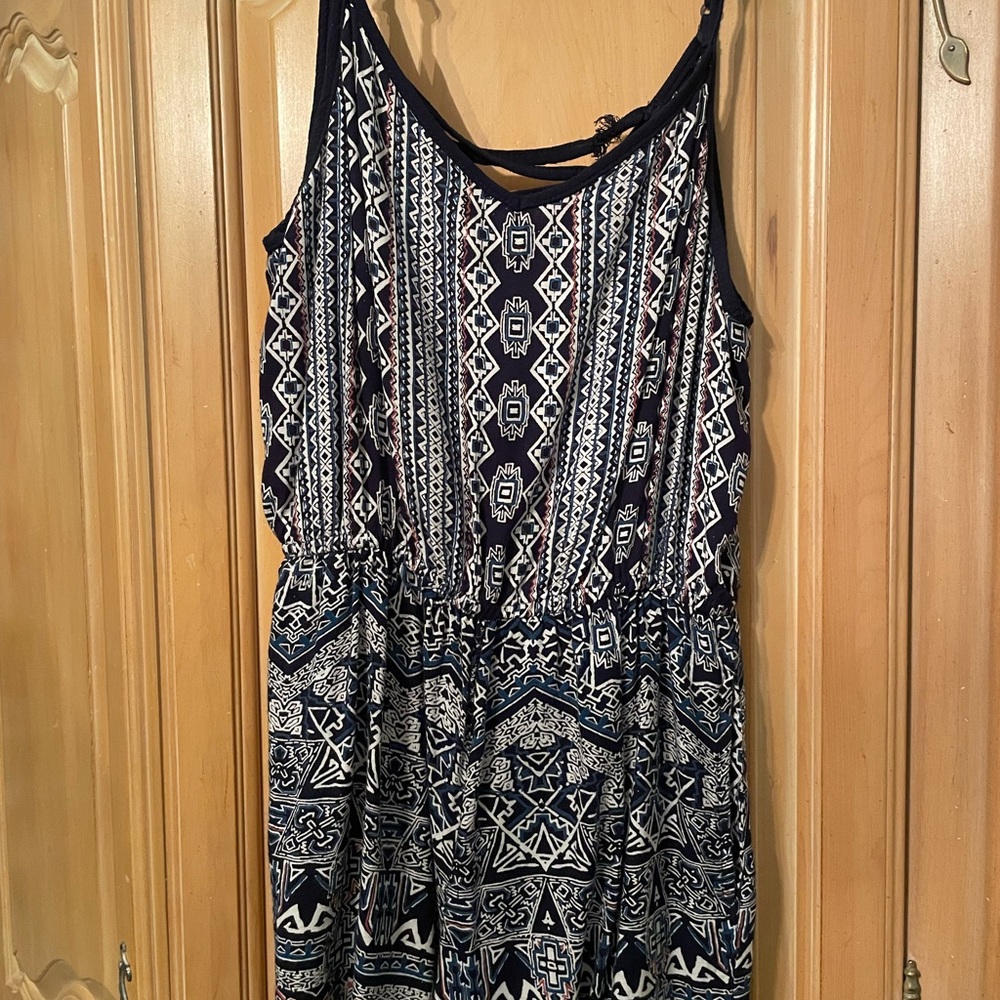 Angie Black and White Resort Jumpsuit with Spaghetti Straps